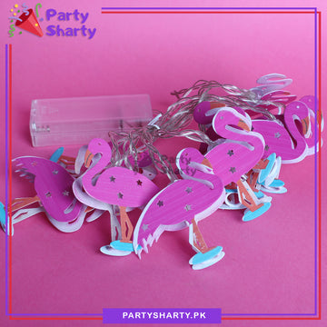 Flamingo Shaped Metal Light Creative Pink Flamingo Design Lovely Warm Light Fairy Light For Flamingo Theme Decoration